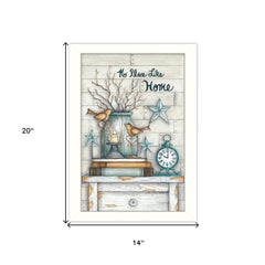 No Place Like Home 6 White Framed Print Wall Art