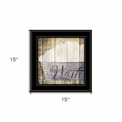 Wash 2 Black Framed Print Bathroom Wall Art