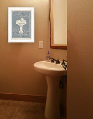 Wash Your Hands 6 White Framed Print Bathroom Wall Art