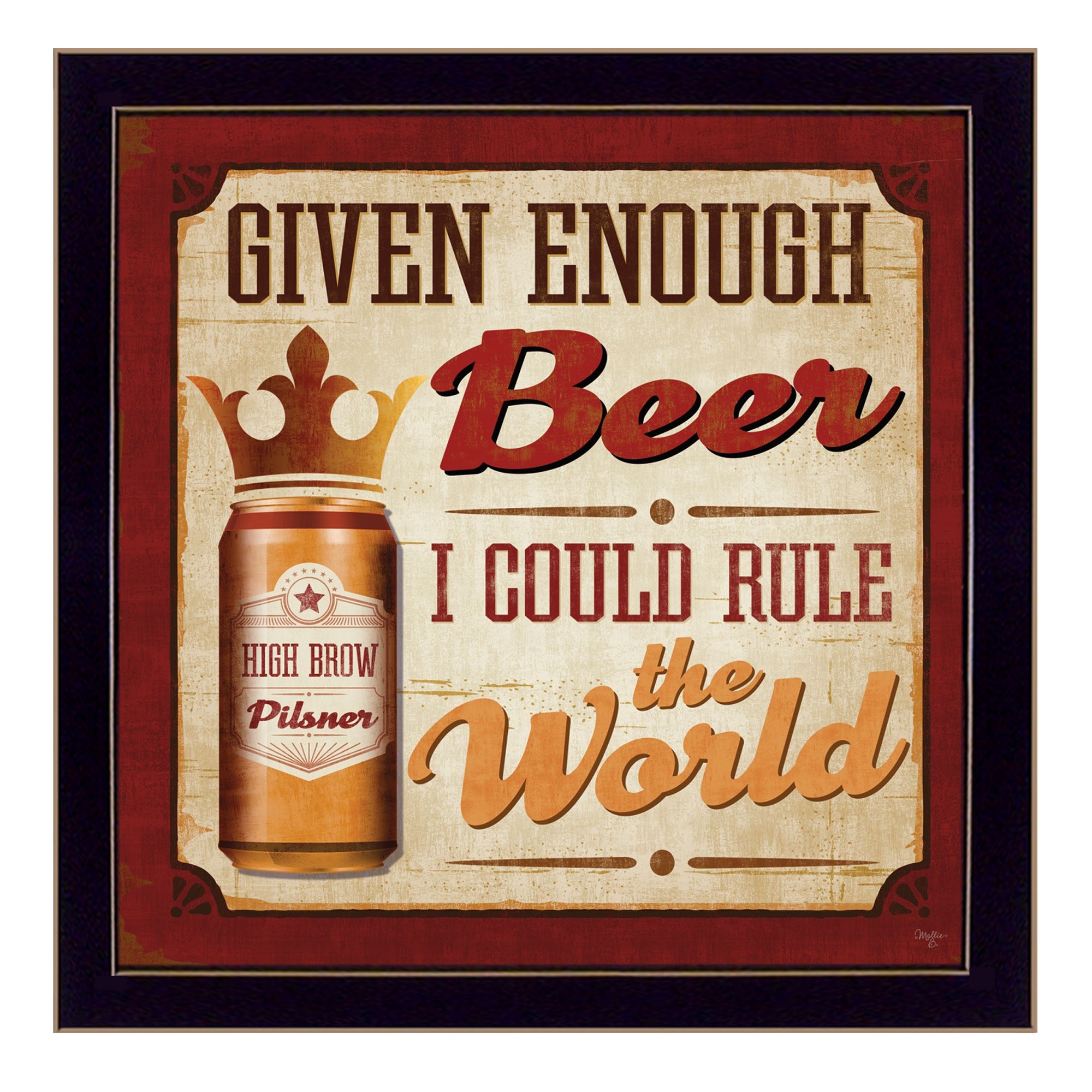 I Could Rule the World Black Framed Print Wall Art