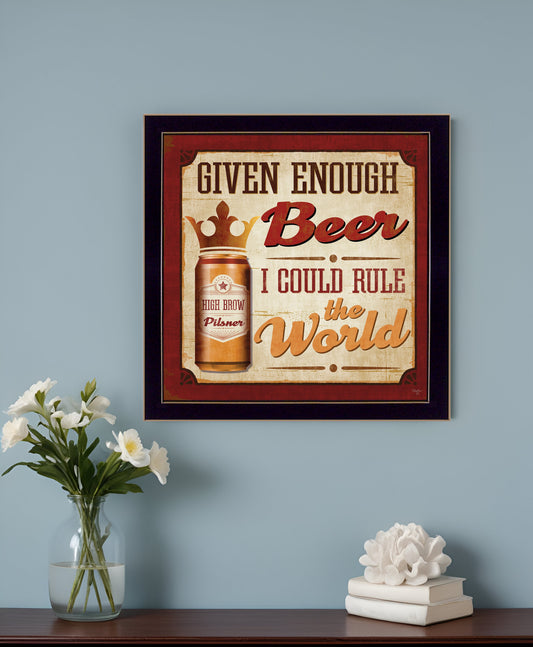 I Could Rule the World Black Framed Print Wall Art