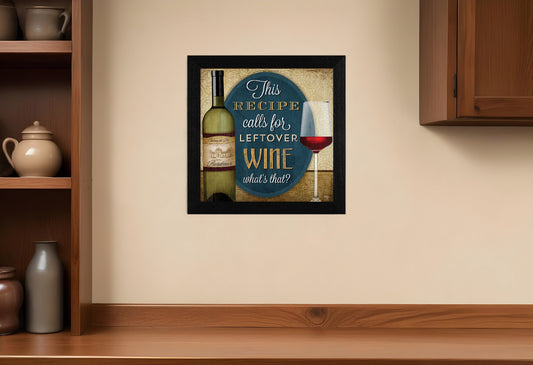 Leftover Wine Black Framed Print Wall Art