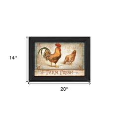 Farm Fresh Black Framed Print Wall Art