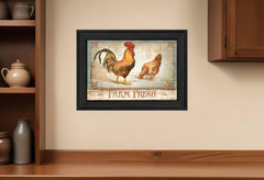 Farm Fresh Black Framed Print Wall Art