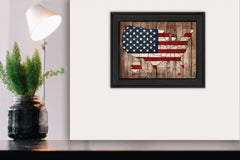 America The Beautiful Black Framed Print Wall Art