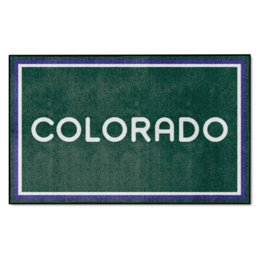 Colorado Rockies 4ft. x 6ft. Plush Area Rug - Colorado Rockies