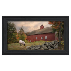 The Lone Gazer Black Framed Print Wall Art - Homeroots