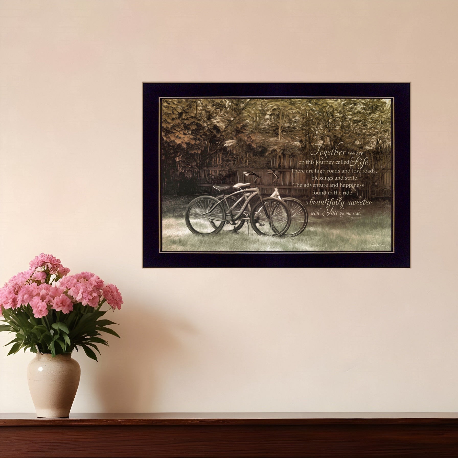 Journey Together 3 Black Framed Print Wall Art