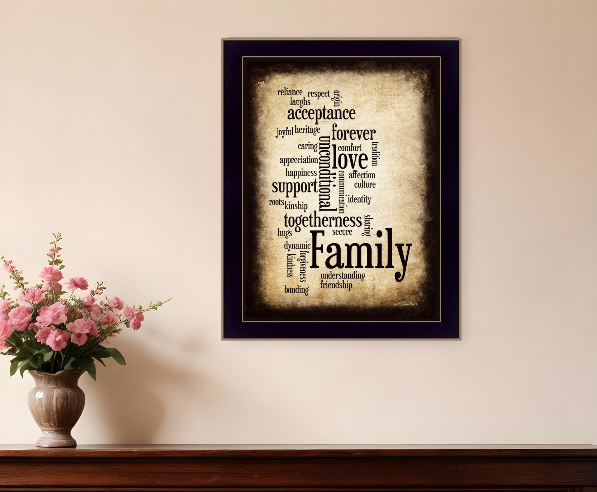 Family 11 Black Framed Print Wall Art