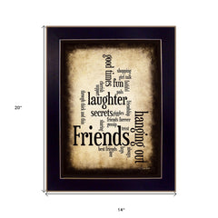 Friends 4 Black Framed Print Wall Art