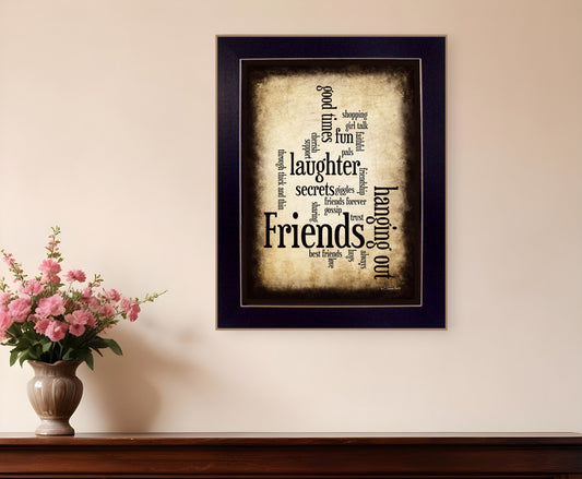 Friends 4 Black Framed Print Wall Art