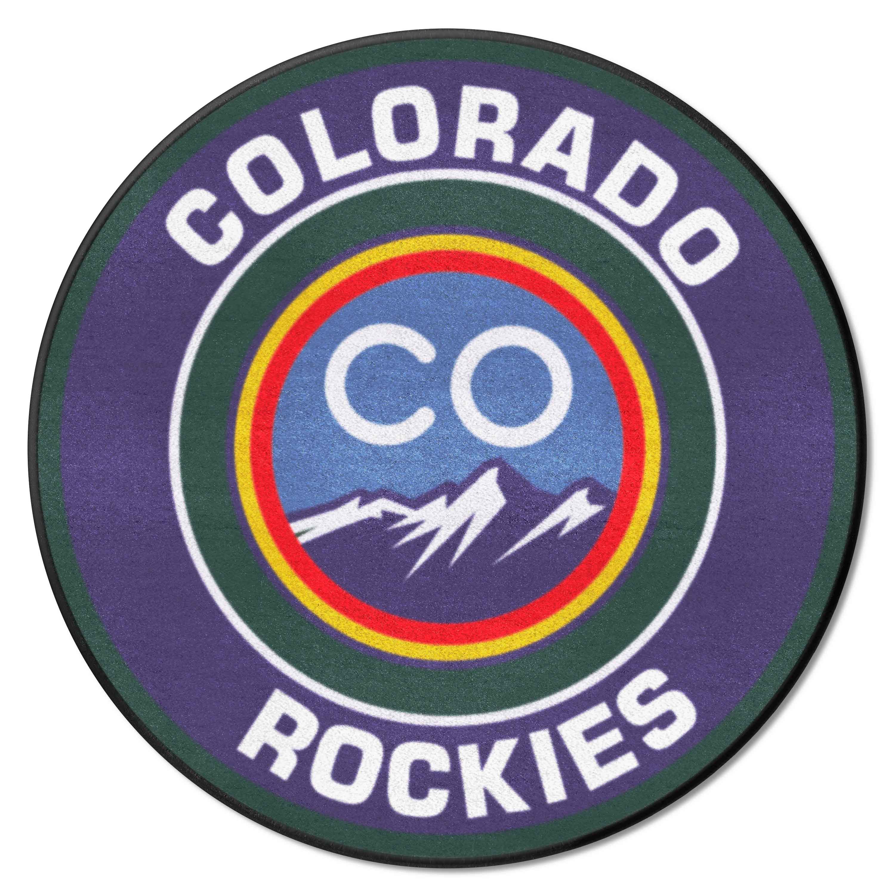 Colorado Rockies Roundel Rug - 27in. Diameter - Colorado Rockies