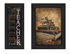 Set Of Two School Black Framed Print Wall Art