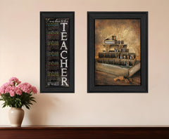 Set Of Two School Black Framed Print Wall Art