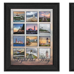 Set Of Two Light Your Way Black Framed Print Wall Art - Homeroots