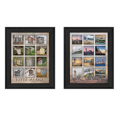 Set Of Two Light Your Way Black Framed Print Wall Art - Homeroots