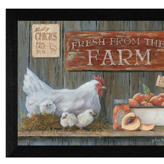 Set Of Three Farmers Market Black Framed Print Wall Art