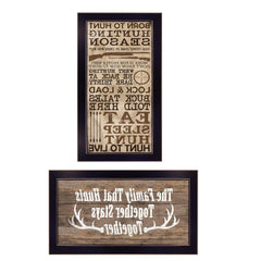 Set Of Two Hunting Season Black Framed Print Wall Art - Homeroots