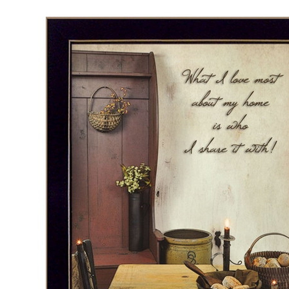 Set Of Two What I Love Most Black Framed Print Wall Art