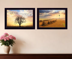 Set Of Two Amish Country Black Framed Print Wall Art