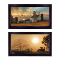 Set Of Two Light of a New Day 1 Black Framed Print Wall Art - Homeroots