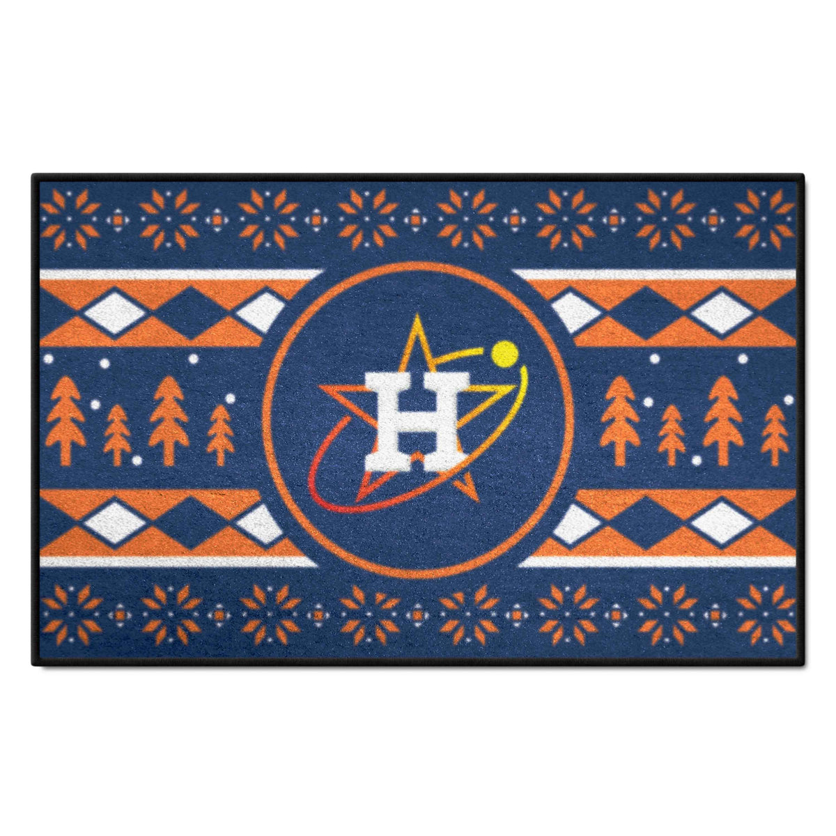 Houston Astros Holiday Sweater Starter Mat Accent Rug - 19in. x 30in.