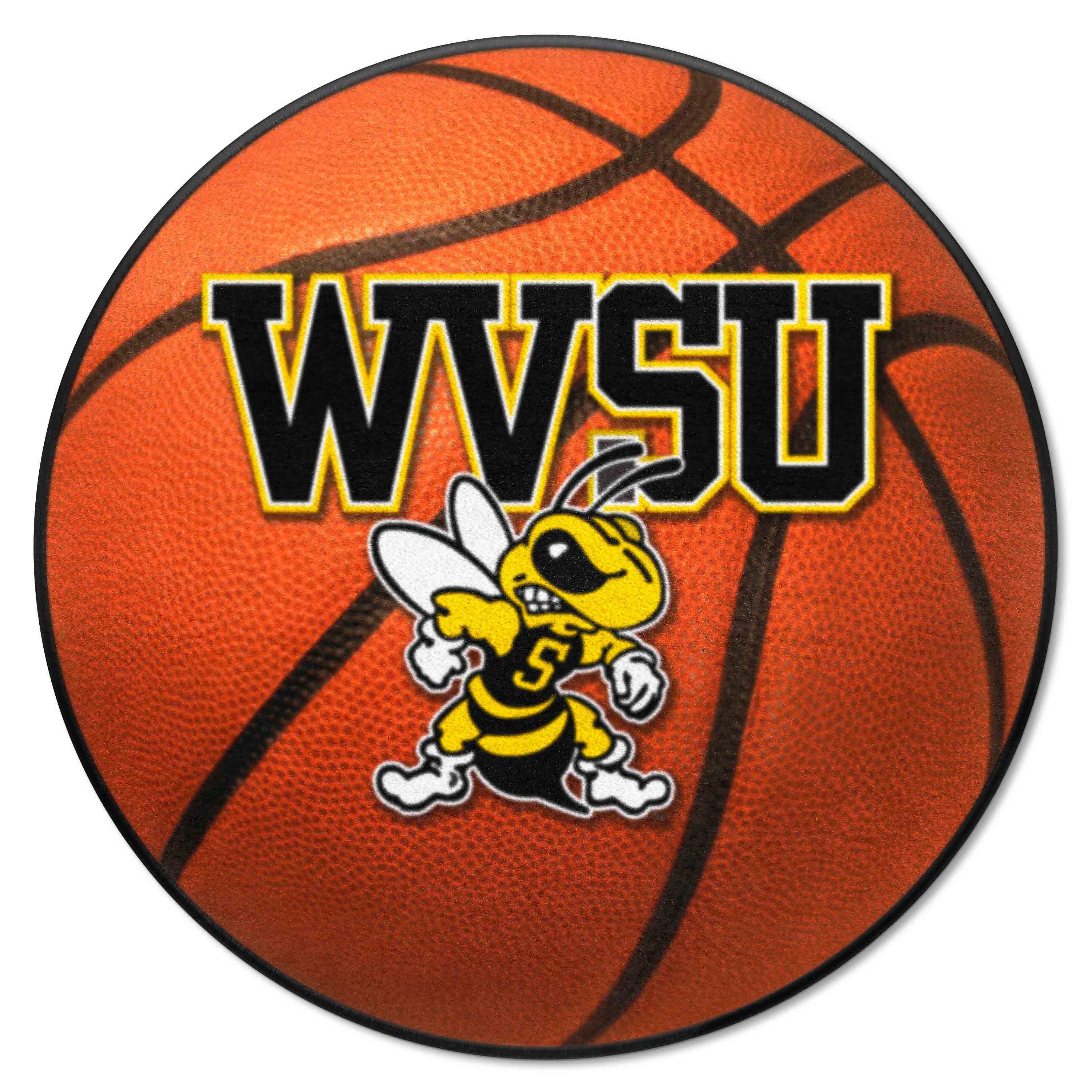 West Virginia State Yellow Jackets Basketball Rug - 27in. Diameter