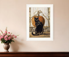 Black Cat 1 White Framed Print Wall Art