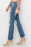 Risen Full Size High Rise Distressed Ankle Flare Jeans - Trendsi