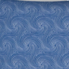 17" X 17" Blue And White Zippered Swirl Throw Indoor Outdoor Pillow