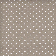 17" X 17" Taupe And White Zippered Polka Dots Throw Indoor Outdoor Pillow