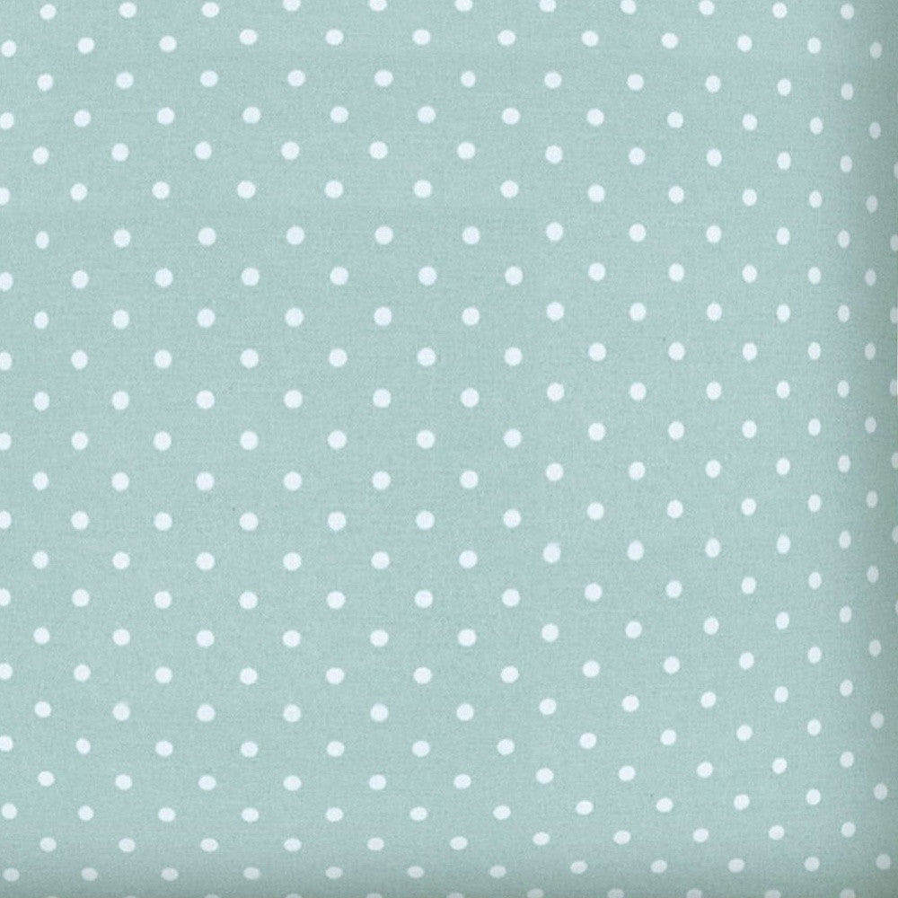 17" X 17" Seafoam And White Zippered Polka Dots Throw Indoor Outdoor Pillow