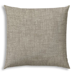 20" X 20" Light Taupe Blown Seam Solid Color Throw Indoor Outdoor Pillow