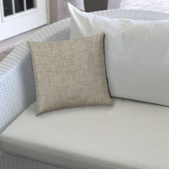 20" X 20" Light Taupe Blown Seam Solid Color Throw Indoor Outdoor Pillow