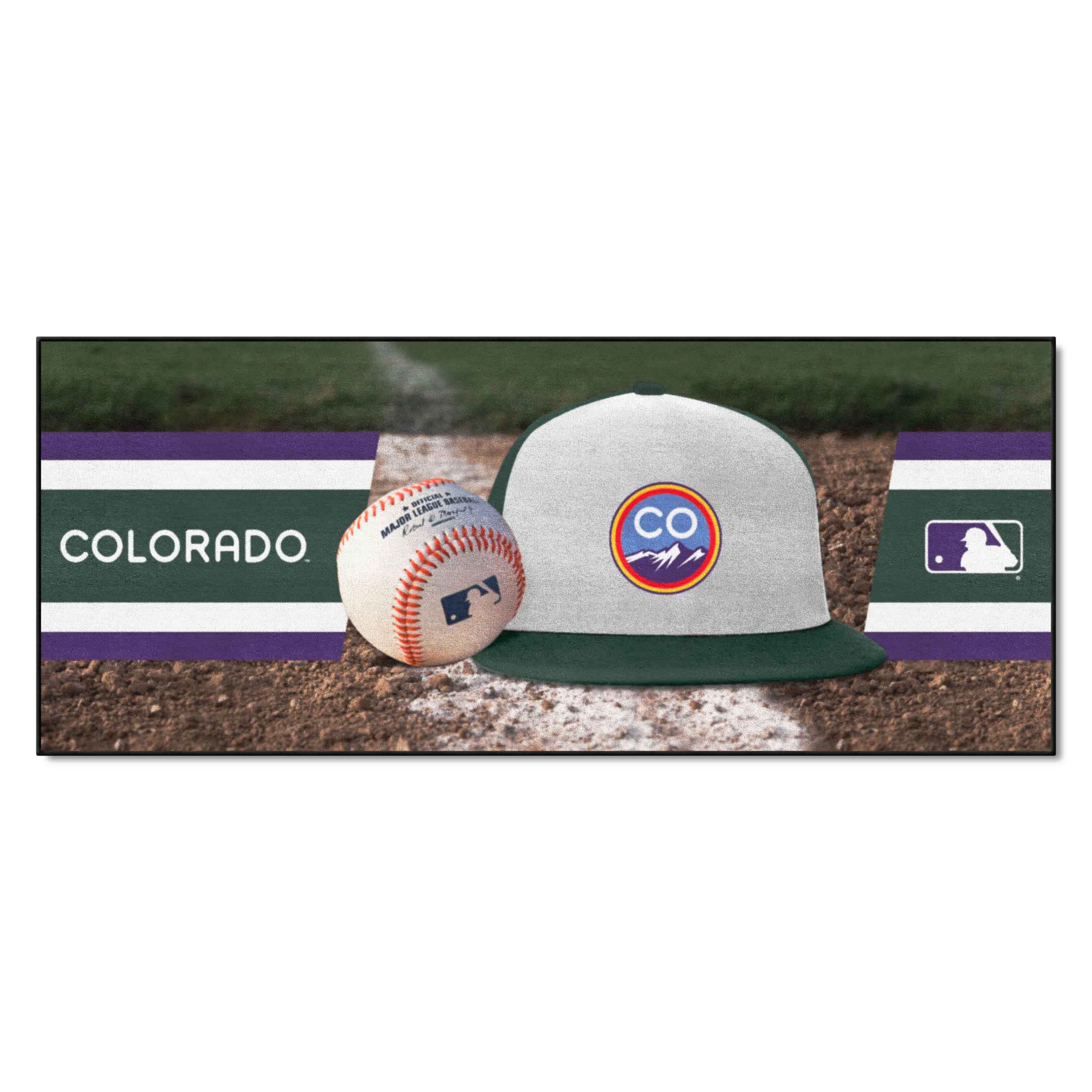 Colorado Rockies Baseball Runner Rug - 30in. x 72in. - Colorado Rockies