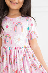 Rainbow Daisies S/S Twirl Dress - Mila & Rose ®