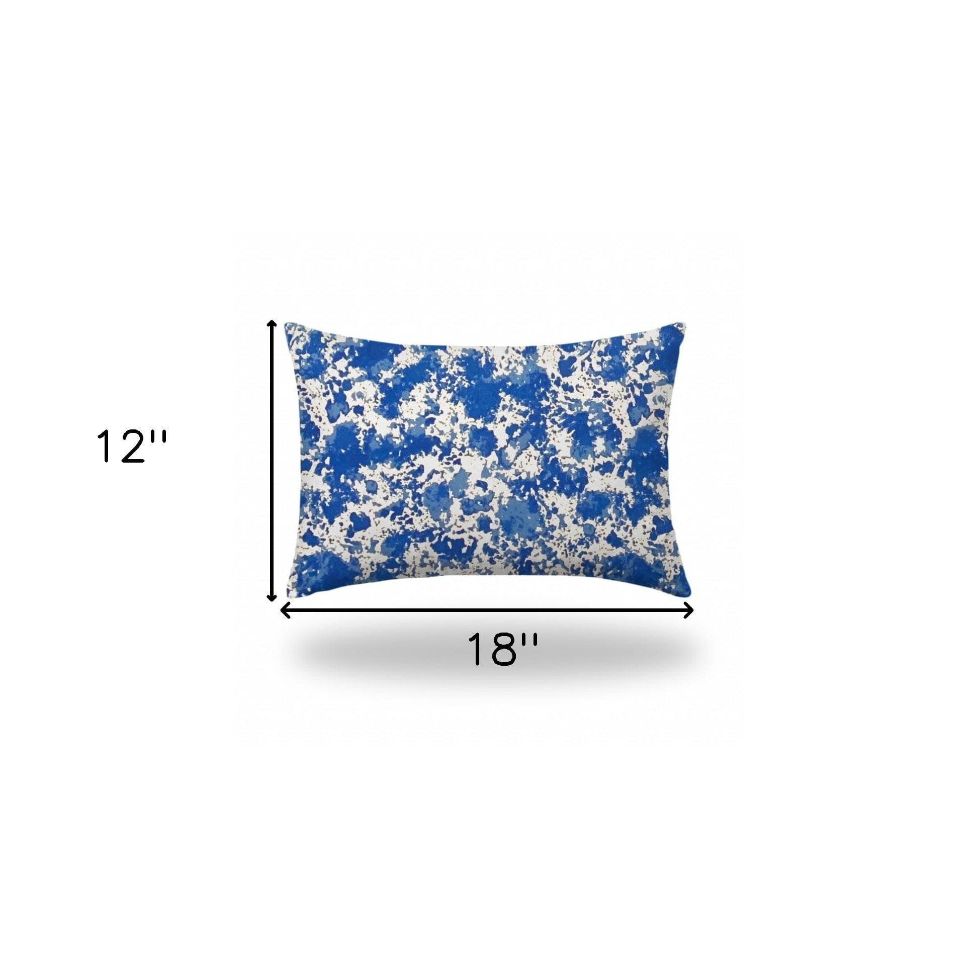 12" X 18" Blue And White Zippered Coastal Lumbar Indoor Outdoor Pillow - Homeroots