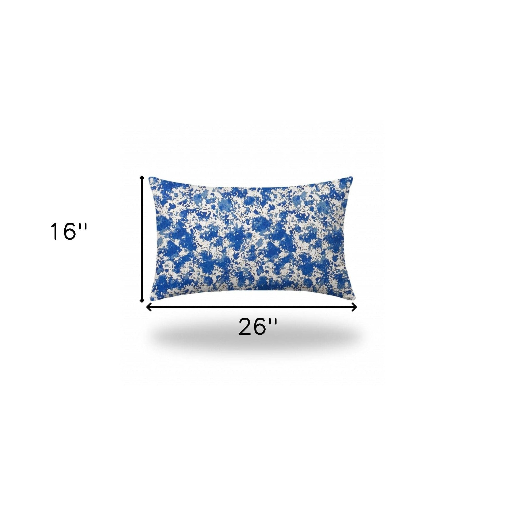 16" X 26" Blue And White Zippered Coastal Lumbar Indoor Outdoor Pillow - Homeroots