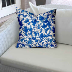 12" X 12" Blue And White Zippered Coastal Throw Indoor Outdoor Pillow - Homeroots