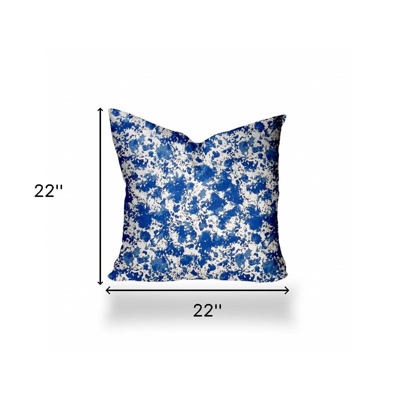 22" X 22" Blue And White Enveloped Coastal Throw Indoor Outdoor Pillow - Homeroots