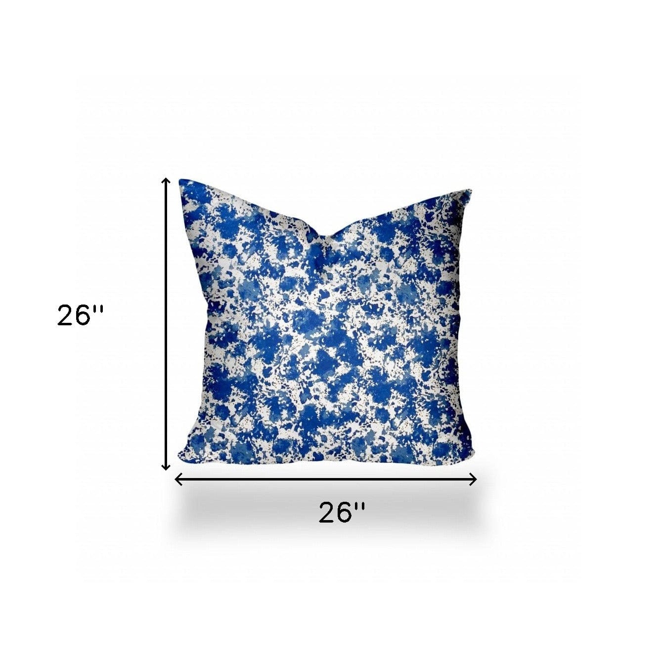 26" X 26" Blue And White Enveloped Coastal Throw Indoor Outdoor Pillow - Homeroots