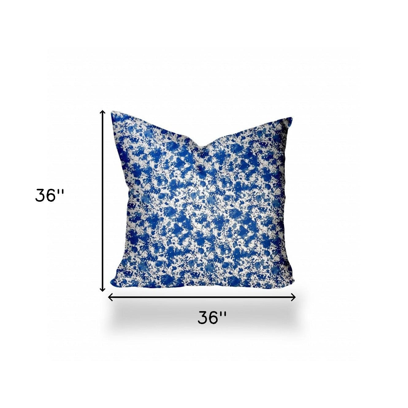 36" X 36" Blue And White Zippered Coastal Throw Indoor Outdoor Pillow - Homeroots