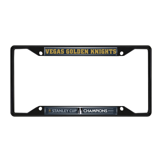 Vegas Golden Knights 2023 Stanley Cup Champions Chrome Metal License Plate Frame, 6.25in x 12.25in