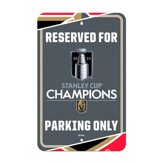 Vegas Golden Knights 2023 Stanley Cup Champions Team Color Reserved Parking Sign Décor 18in. X 11.5in. Lightweight