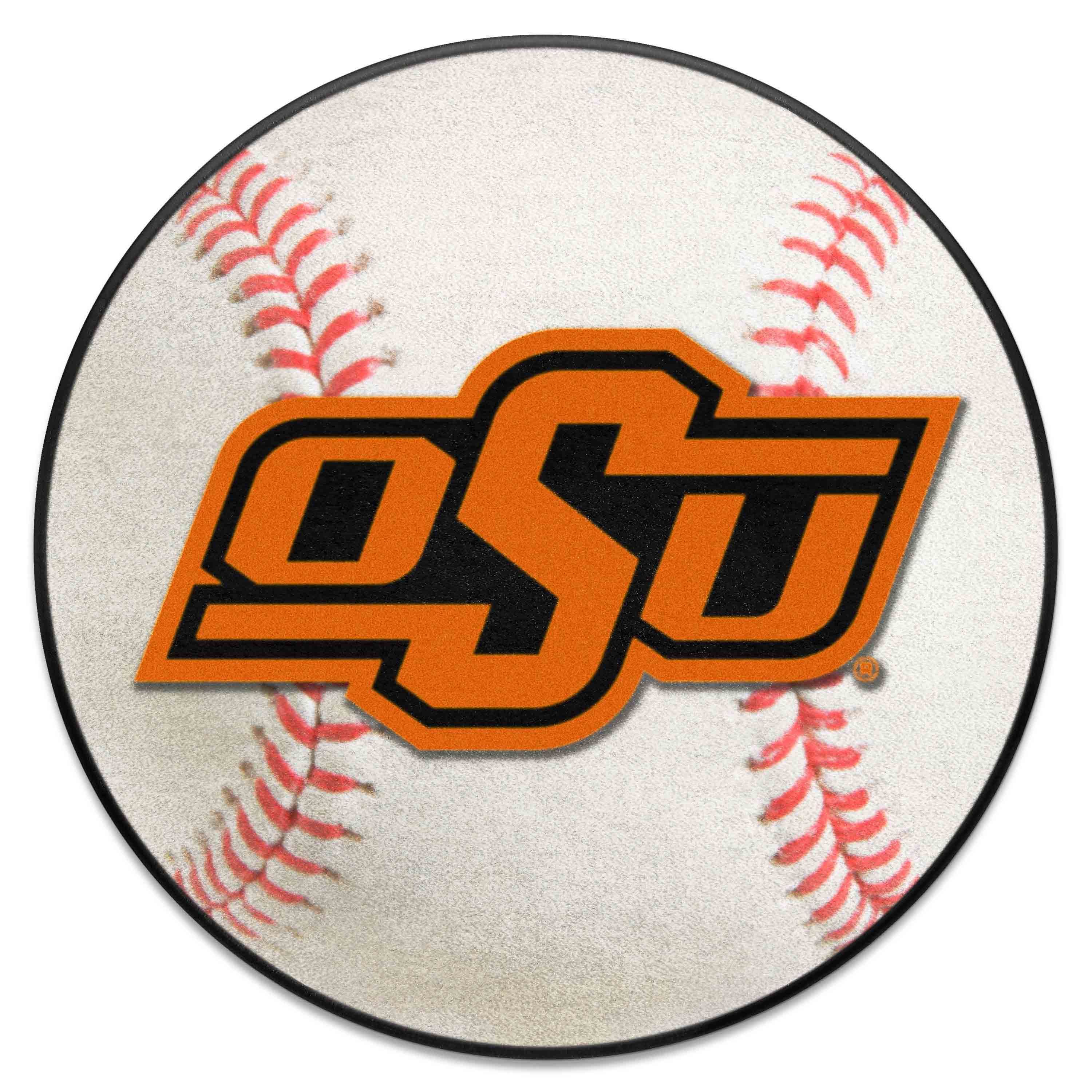 Oklahoma State Cowboys Baseball Rug - 27in. Diameter - Oklahoma State