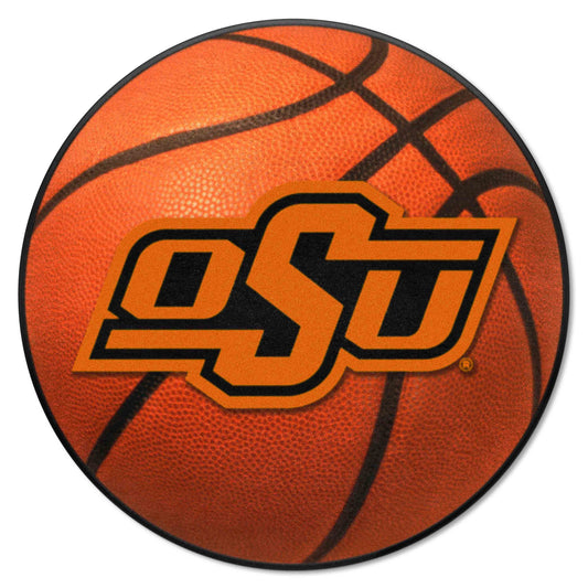 Oklahoma State Cowboys Basketball Rug - 27in. Diameter - Oklahoma State