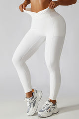 Basic Bae Crossover Waist Active Leggings - Trendsi