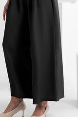 Wide Leg Elastic Waist Pants Trendsi