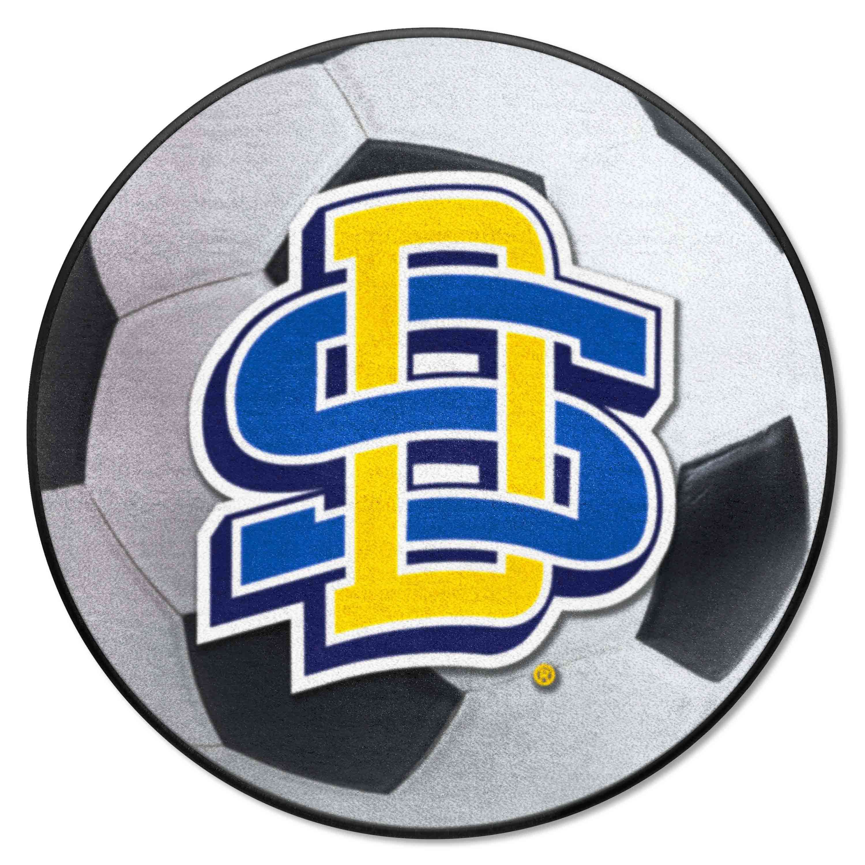 South Dakota State Jackrabbits Soccer Ball Rug - 27in. Diameter