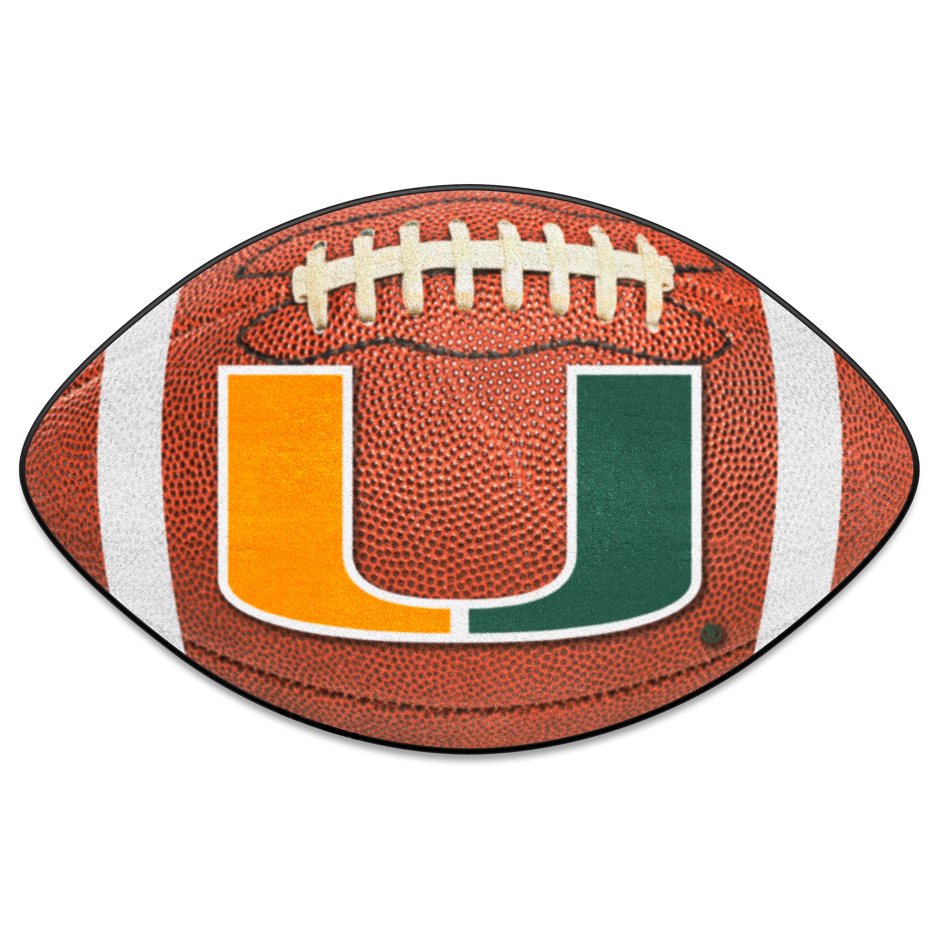 Miami Hurricanes Football Rug - 20.5in. x 32.5in. - Miami